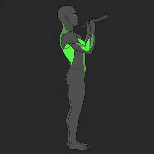 Chin-Up: top position, chin above bar