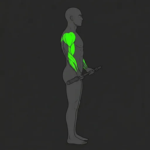 Drag Curl: top position, bar dragged up torso to chest level