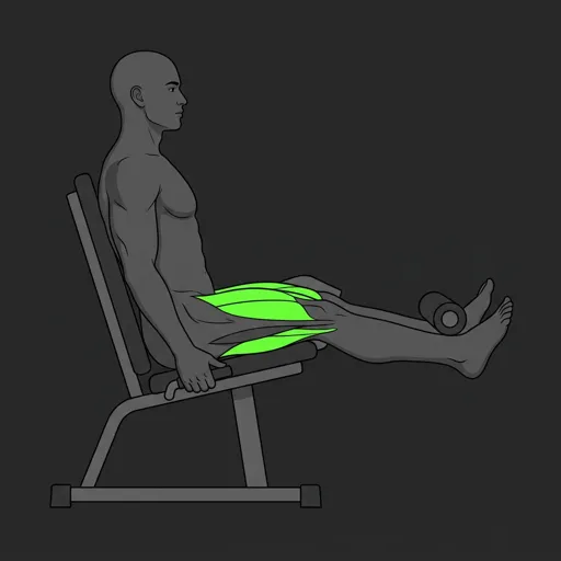 Leg Extension: top position, legs fully extended
