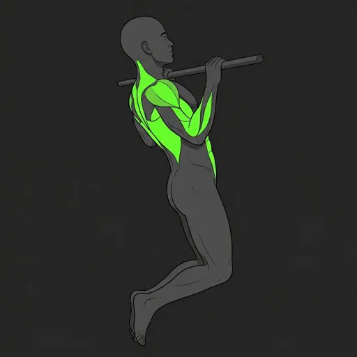 Pull-Ups: top position, bar at upper chest