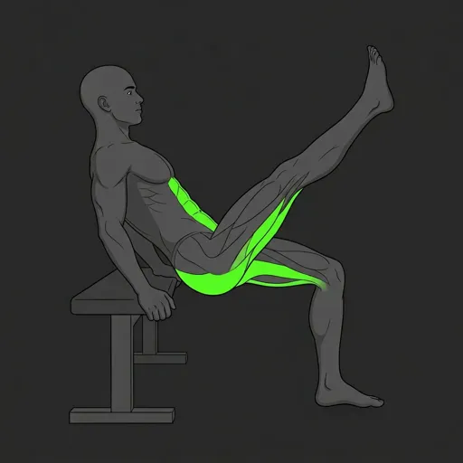Single Leg Hip Thrust: top position, hips fully extended on one leg